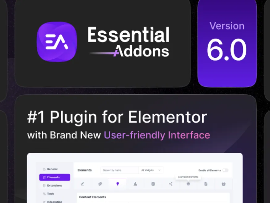 Essential Addons for Elementor – Popular Elementor Templates and Widgets – Proven 1 Essential Addons for Elementor WordPress Plugin
