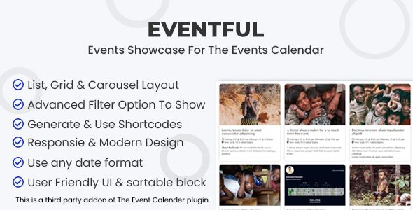 Events Showcase For The Events Calendar 1 Events Showcase For The Events Calendar WordPress Plugin