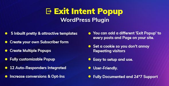 Exit Intent Popup WordPress Plugin 1 Exit Intent Popup WordPress Plugin