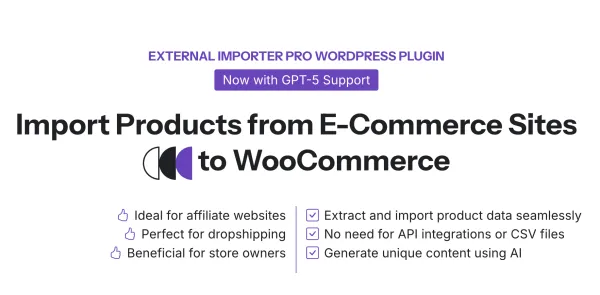 External Importer Pro WordPress Plugin - Import Affiliate Products Into WooCommerce 1 External Importer Pro WordPress Plugin