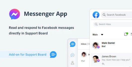 Facebook Messenger App for Support Board 1 Facebook Messenger App for Support Board WordPress Plugin