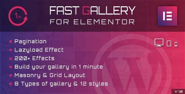 Fast Gallery for Elementor WordPress Plugin 1 Fast Gallery for Elementor WordPress Plugin
