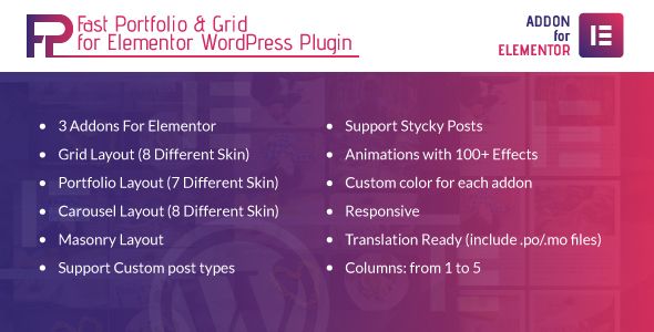 Fast Portfolio & Grid for Elementor WordPress Plugin 1 Fast Portfolio & Grid for Elementor WordPress Plugin