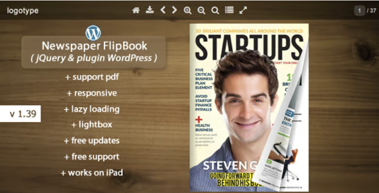 Flipbook WordPress Plugin Newspaper 1 Newspaper Flipbook WordPress Plugin
