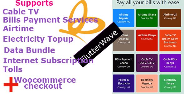 Flutterwave Payment Solutions and Bills Payment Services 1 Flutterwave Payment Solutions and Bills Payment Services WordPress Plugin