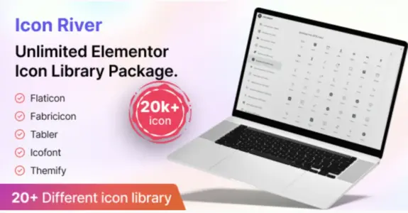 Icon River - Unlimited Elementor Icon Library Package
