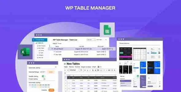 joomunited – WP TABLE MANAGER FEATURE LIST 1 Joomunited WP Table Manager WordPress Plugin