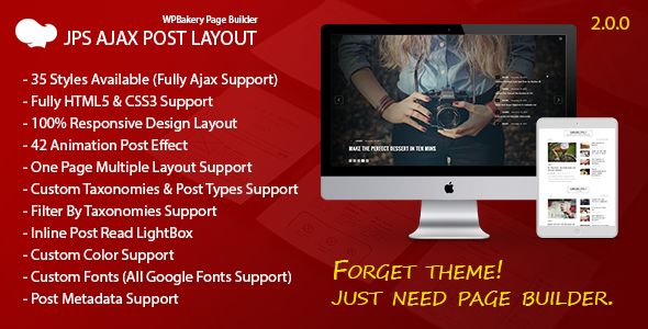 JPS Ajax Post Layout - Addon For WPBakery Page Builder 1 JPS Ajax Post Layout WordPress Plugin