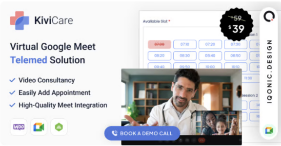 KiviCare Virtual Google Meet Telemed WordPress Plugin