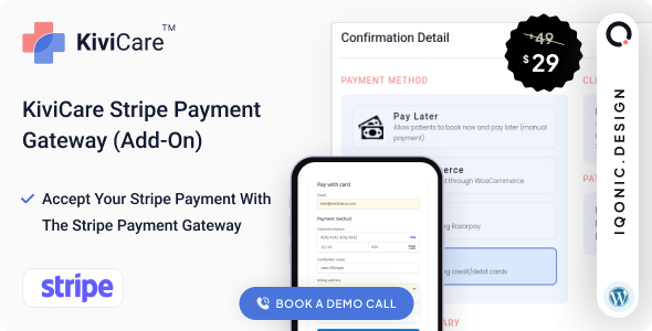 KiviCare WordPress Plugin Stripe Payment Gateway Add-on 1 KiviCare Stripe Payment Gateway Add-On WordPress Plugin