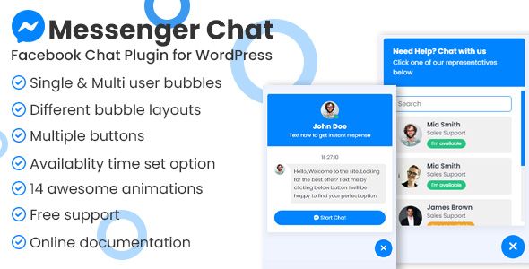 Messenger chat support WordPress Plugin 1 Messenger chat support WordPress Plugin