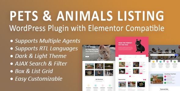 PALWP - Pets and Animals Listing WordPress Plugin 1 Pets & Animals Listing WordPress Plugin