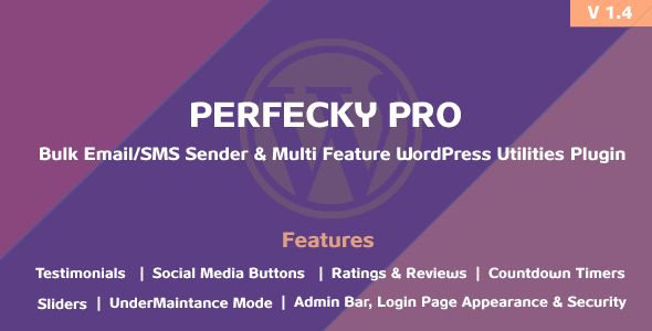 Perfecky Pro – Bulk Email/SMS Sender & Multi Feature WordPress Plugin 1 Perfecky Pro WordPress Plugin