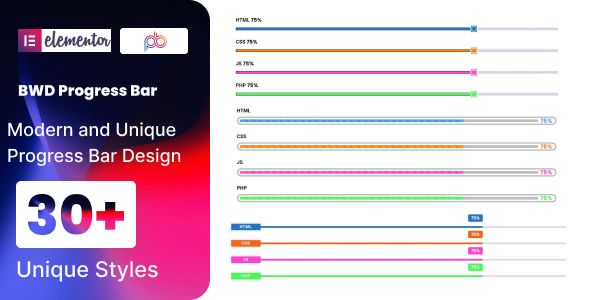 Progress Bar addon for Elementor 1 Progress Bar addon for Elementor WordPress Plugin