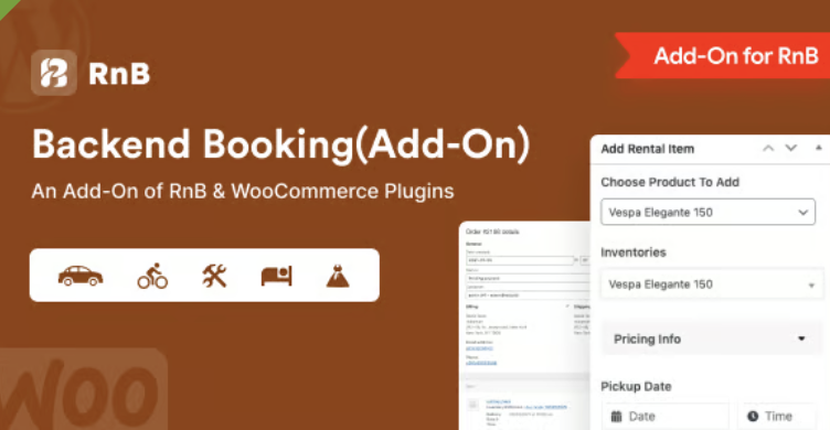 RnB Backend Booking (Add-ons) 1 Rn B Backend Booking Add-Ons WordPress Plugin