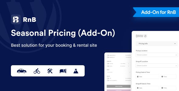 RnB Seasonal Pricing (Add-on) 1 Rn B Seasonal Pricing Add-On for WordPress Plugin