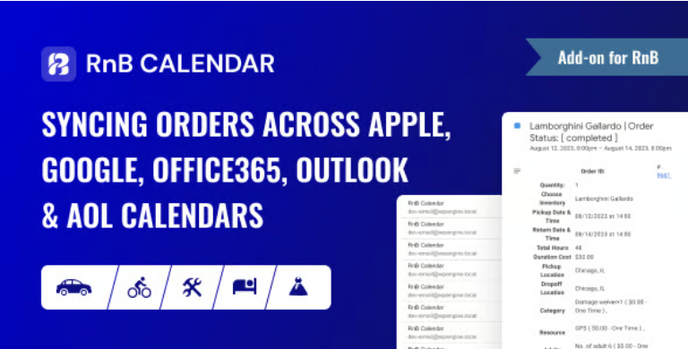 RnBCal - Syncing Orders Across Apple, Google, Yahoo!, Office365, Outlook & AOL Calendars 1 Rn BCal WordPress Plugin