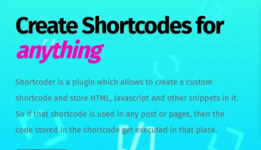 Shortcoder Pro WordPress Plugin