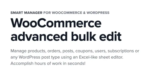Smart Manager for WooCommerce advanced bulk edit