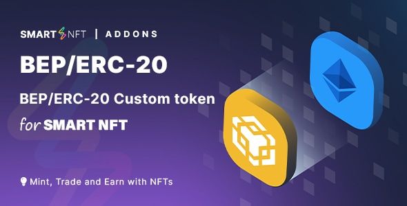 Smart NFT BEP/ERC-20 Custom token standard (Addons) 1 Smart NFT BEP/ERC-20 Custom token standard Addons for WordPress Plugin