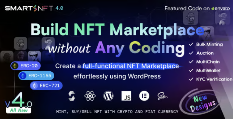 Smart NFT - NFT Marketplace WordPress Plugin 1 Smart NFT - NFT Marketplace WordPress Plugin