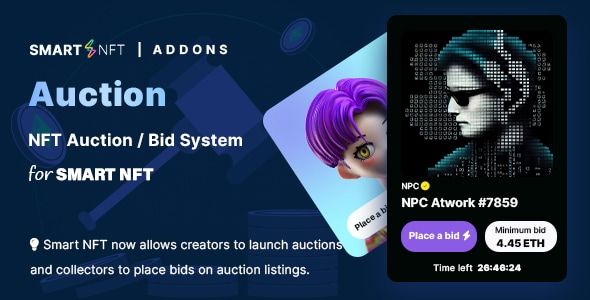 Smart NFT Standard Auction (Addons) 1 Smart NFT Standard Auction Addons WordPress Plugin