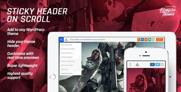 Sticky Header on Scroll for WordPress 1 Sticky Header on Scroll WordPress Plugin
