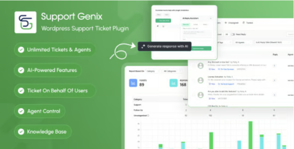 Support Genix WordPress Support Ticket Plugin