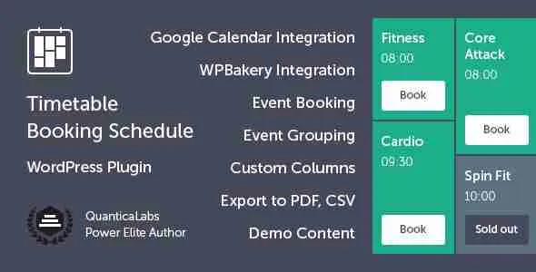 Timetable Booking Schedule for WordPress 1 Timetable Booking Schedule for WordPress Plugin