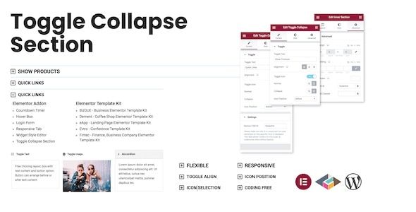 Toggle Collapse Section Elementor Addon 1 Toggle Collapse Section for Elementor WordPress Plugin