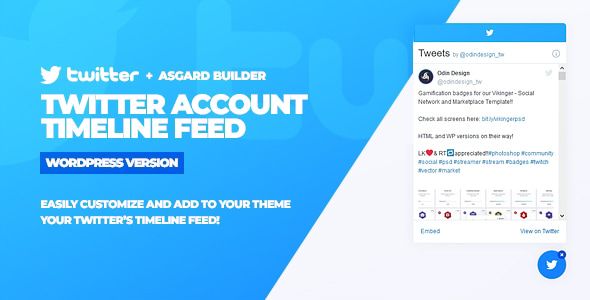 Twitter Timeline Feed WordPress Plugin 1 Twitter Timeline Feed WordPress Plugin