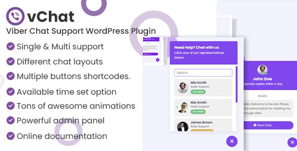 vChat - Viber Chat Support WordPress Plugin 1 vChat Viber Chat Support WordPress Plugin