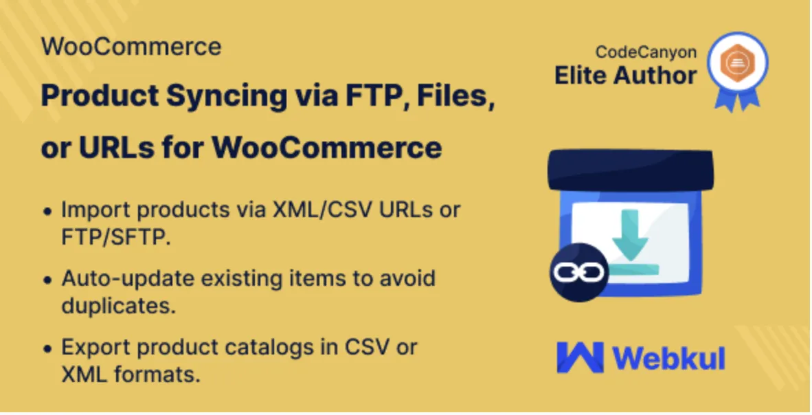 Webkul - Product Syncing via FTP File URL for WooCommerce 1 Webkul Product Syncing via FTP File URL for WooCommerce