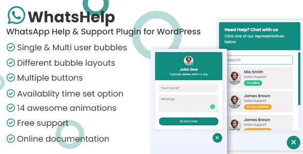WhatsApp Chat Help WordPress 1 Whats App Chat Help WordPress Plugin