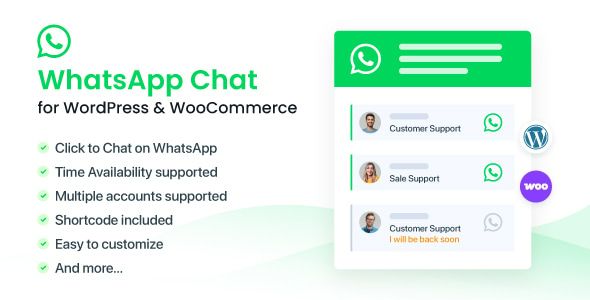 WhatsApp Chat WordPress 1 WhatsApp Chat for WordPress & WooCommerce