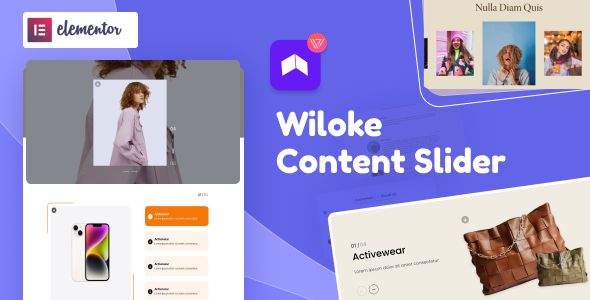 Wiloke Content Slider for Elementor 1 Wiloke Content Slider for Elementor WordPress Plugin