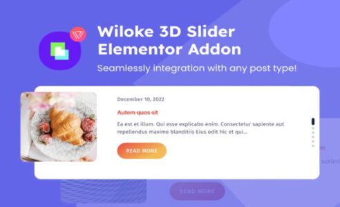 Wiloke 3D Slider for Elementor WordPress Plugin