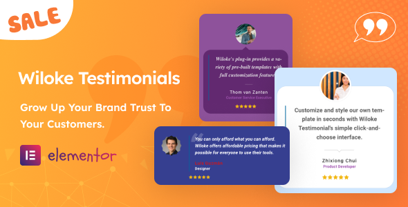 Wiloke Testimonials Addon for Elementor WordPress Plugin