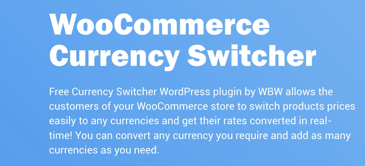 WoobeWoo WooCommerce Currency Switcher Pro 1 Woobe Woo Woo Commerce Currency Switcher WordPress Plugin