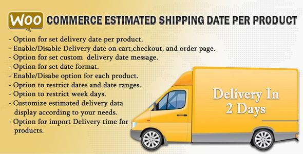 WooCommerce Estimated Shipping Date Per Product 1 Woo Commerce Estimated Shipping Date Per Product WordPress Plugin