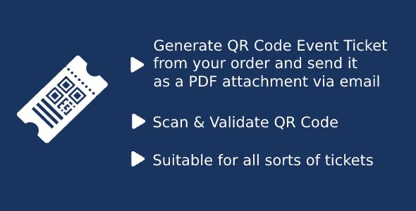 WooCommerce Event QR Code Email Tickets 1 Woo Commerce Event QR Code Email Tickets WordPress Plugin
