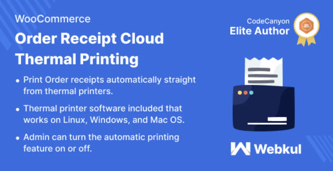 WooCommerce Order Receipt Cloud Thermal Printing 1 WooCommerce Order Receipt Cloud Thermal Printing WordPress Plugin