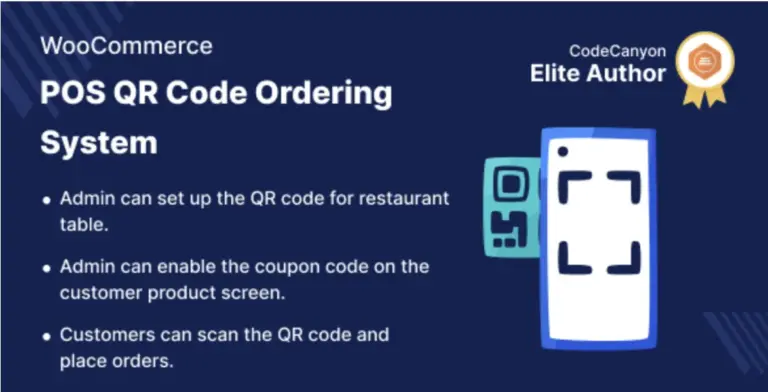 Woo Commerce POS QR Code Ordering System WordPress Plugin