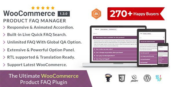 WooCommerce Product FAQ Manager 1 Woo Commerce Product FAQ Manager WordPress Plugin