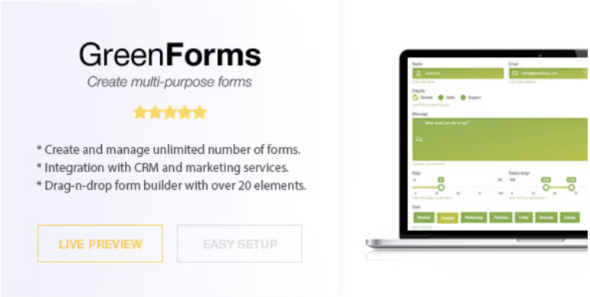 WordPress Form Builder - Green Forms