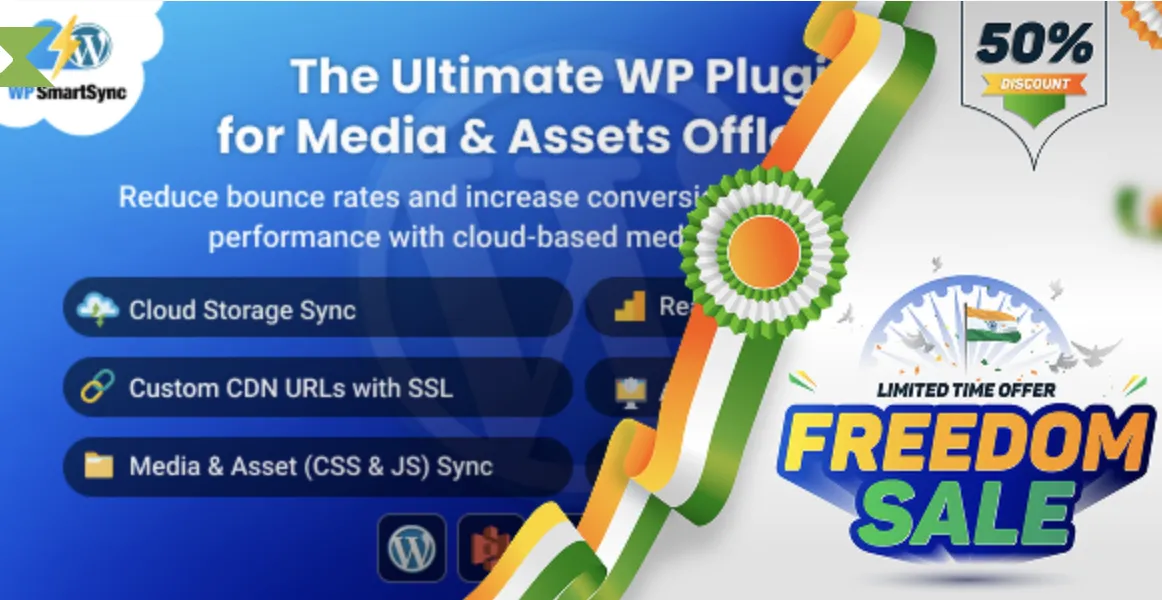 WP SmartSync - WordPress Plugin for Offloading Media & Assets CDN / Cloud Storage 1 WP Smart Sync WordPress Plugin