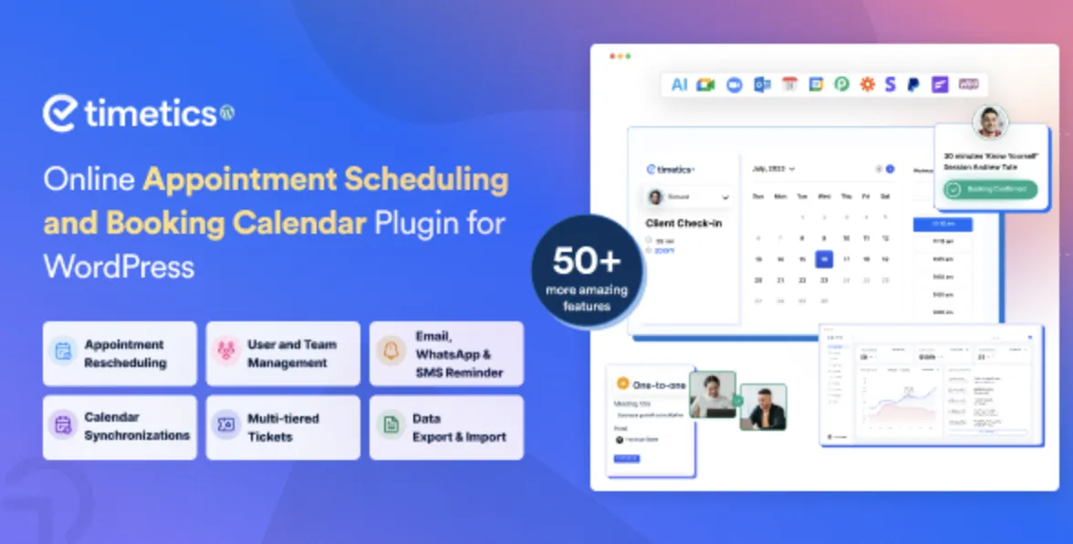 WP Timetics - Appointment Booking WordPress Plugin 1 WP Timetics Appointment Booking WordPress Plugin