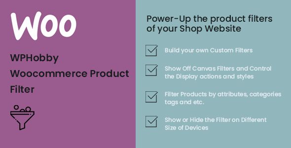 WPHobby Woo Commerce Product Filter WordPress Plugin