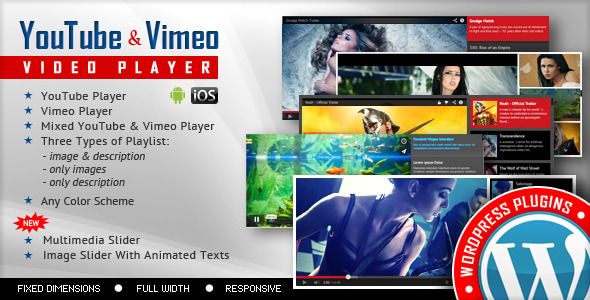 YouTube Vimeo Video Player and Slider WP Plugin